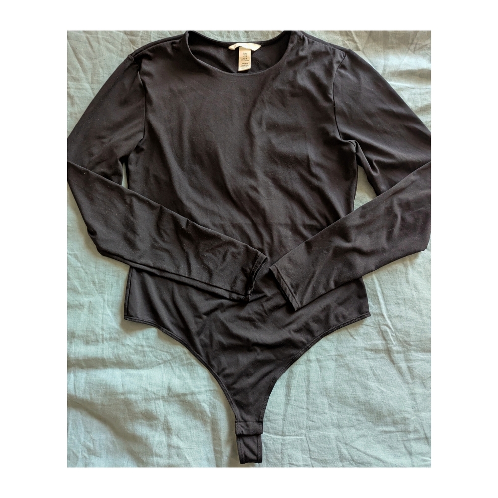 H&M Black Long Sleeve Body Suit
